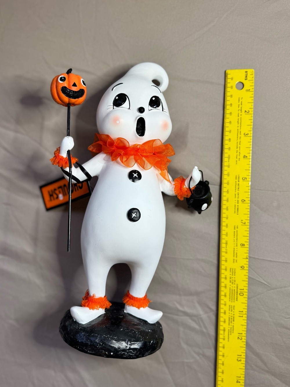 12.4” Ghoulish Halloween Ghost Clown Figurine - Picture 4 of 4